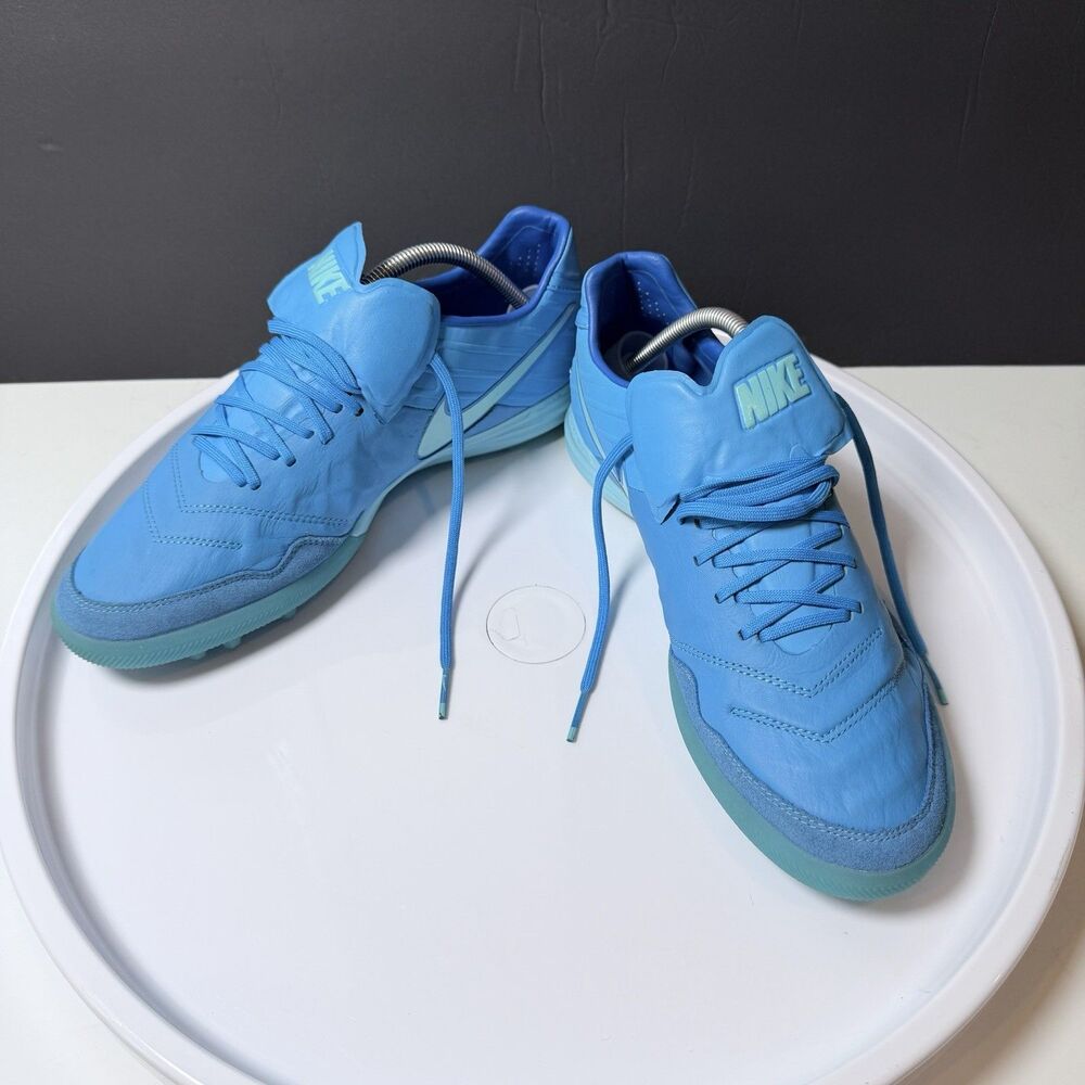 Nike TiempoX Proximo TF Leather Turf Soccer Shoes Size 11 Blue 843962-444